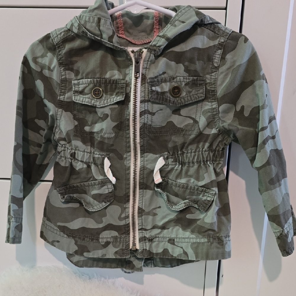Old Navy Green Raincoat Hooded Jacket